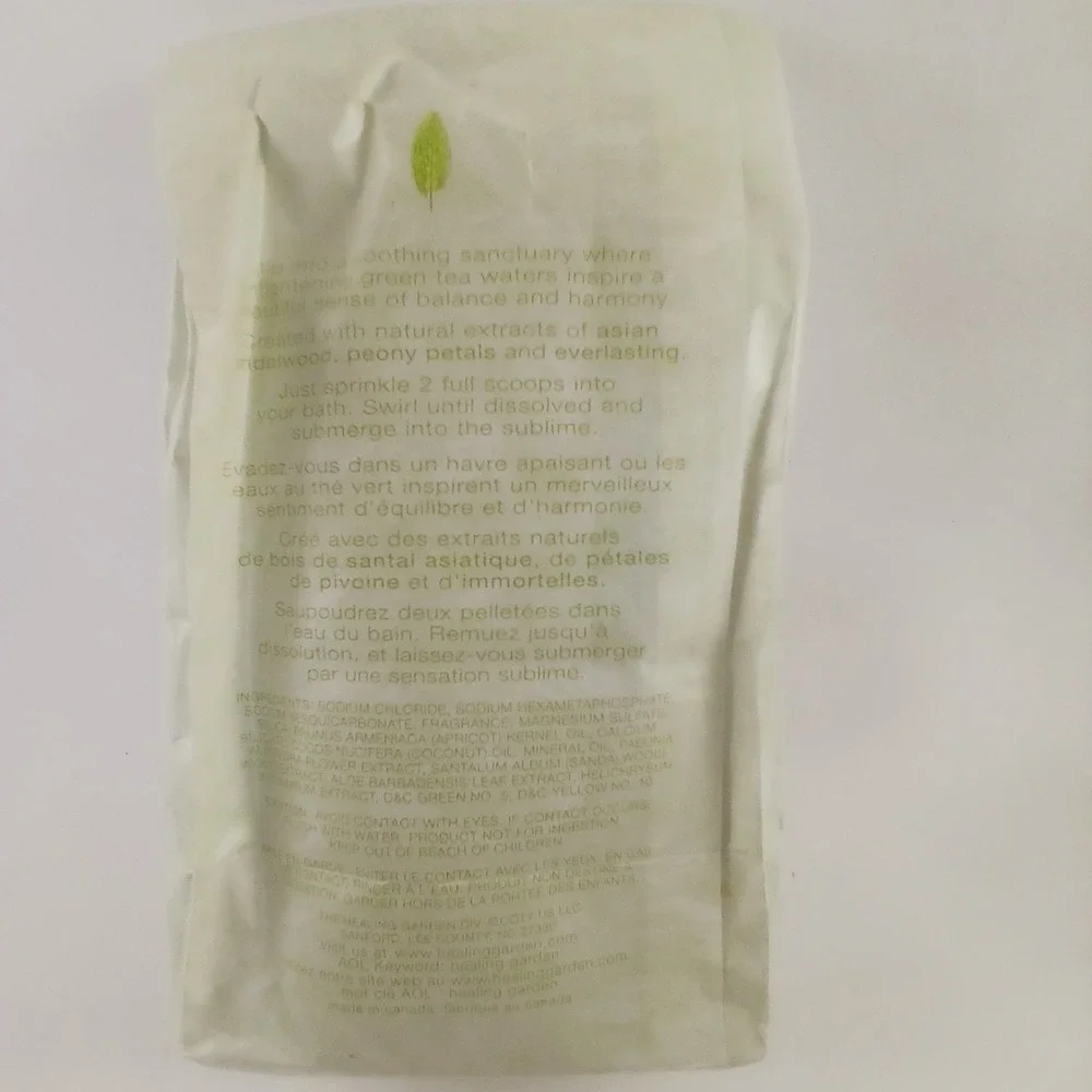 The Healing Garden Green Tea Therapy Private Sanctuary Body Soak 10 oz W/Brush